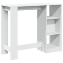 vidaXL fehér szerelt bárasztal polccal 124 x 46 x 103,5 cm