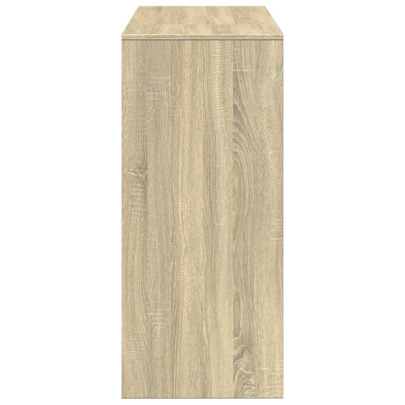vidaXL sonoma tölgy színű szerelt fa bárasztal polccal 124x46x103,5 cm