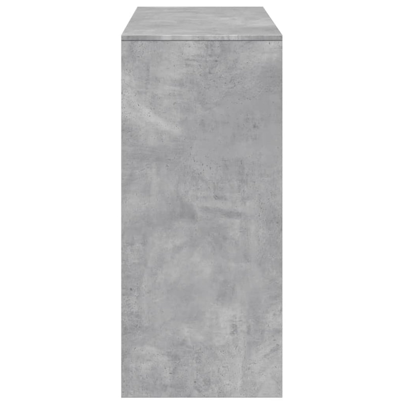 vidaXL betonszürke szerelt fa bárasztal polccal 124 x 46 x 103,5 cm
