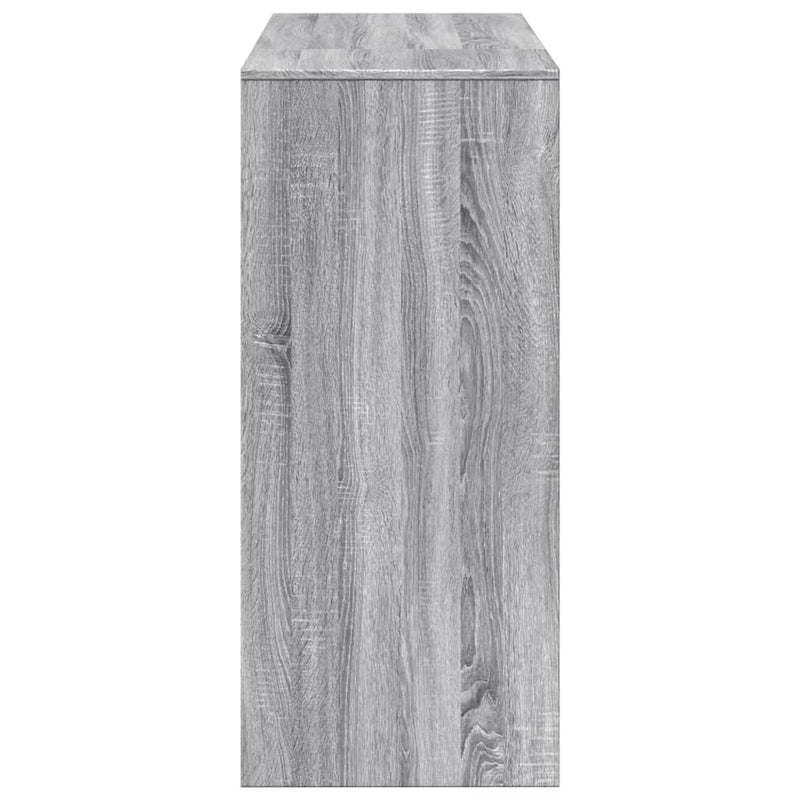 vidaXL szürke sonoma szerelt fa bárasztal polccal 124 x 46 x 103,5 cm