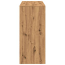 vidaXL kézműves tölgy szerelt fa bárasztal polccal 124 x 46 x 103,5 cm