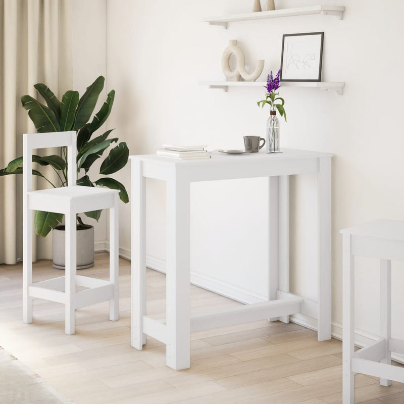vidaXL fehér szerelt fa bárasztal 102 x 50 x 103,5 cm