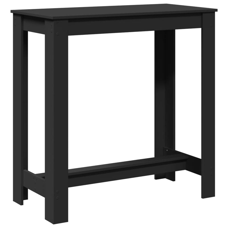 vidaXL fekete szerelt fa bárasztal 102 x 50 x 103,5 cm