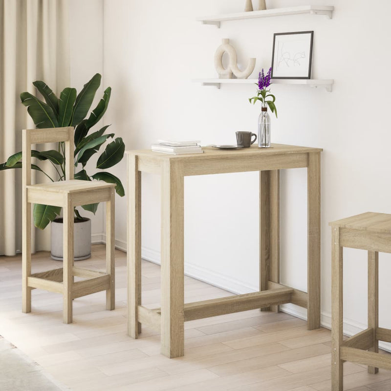 vidaXL sonoma tölgy színű szerelt fa bárasztal 102 x 50 x 103,5 cm