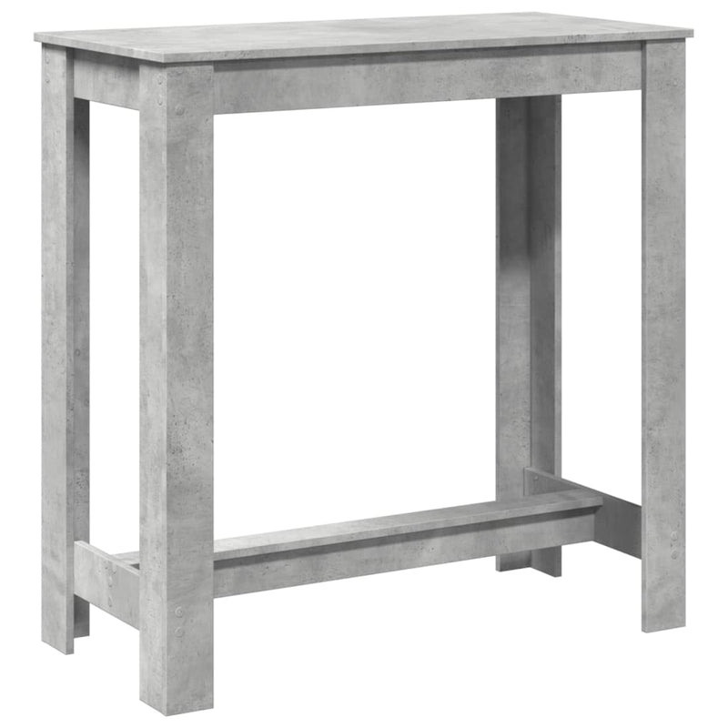 vidaXL betonszürke szerelt fa bárasztal 102 x 50 x 103,5 cm
