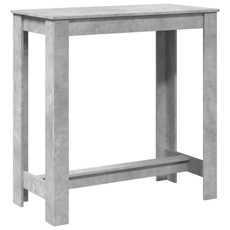 vidaXL betonszürke szerelt fa bárasztal 102 x 50 x 103,5 cm