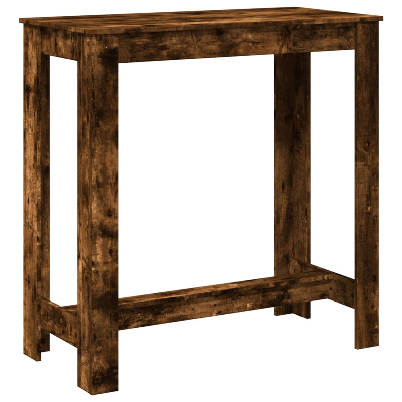 vidaXL füstös tölgy színű szerelt fa bárasztal 102 x 50 x 103,5 cm
