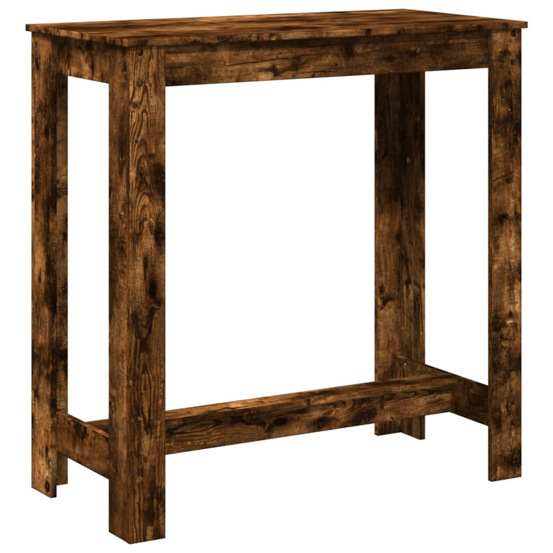 vidaXL füstös tölgy színű szerelt fa bárasztal 102 x 50 x 103,5 cm
