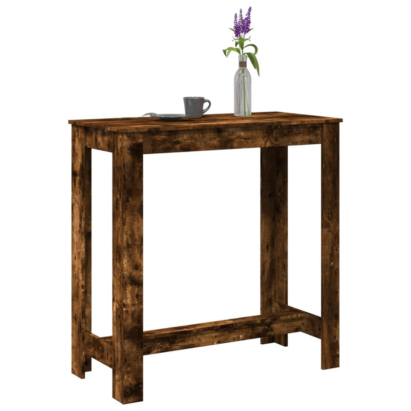 vidaXL füstös tölgy színű szerelt fa bárasztal 102 x 50 x 103,5 cm