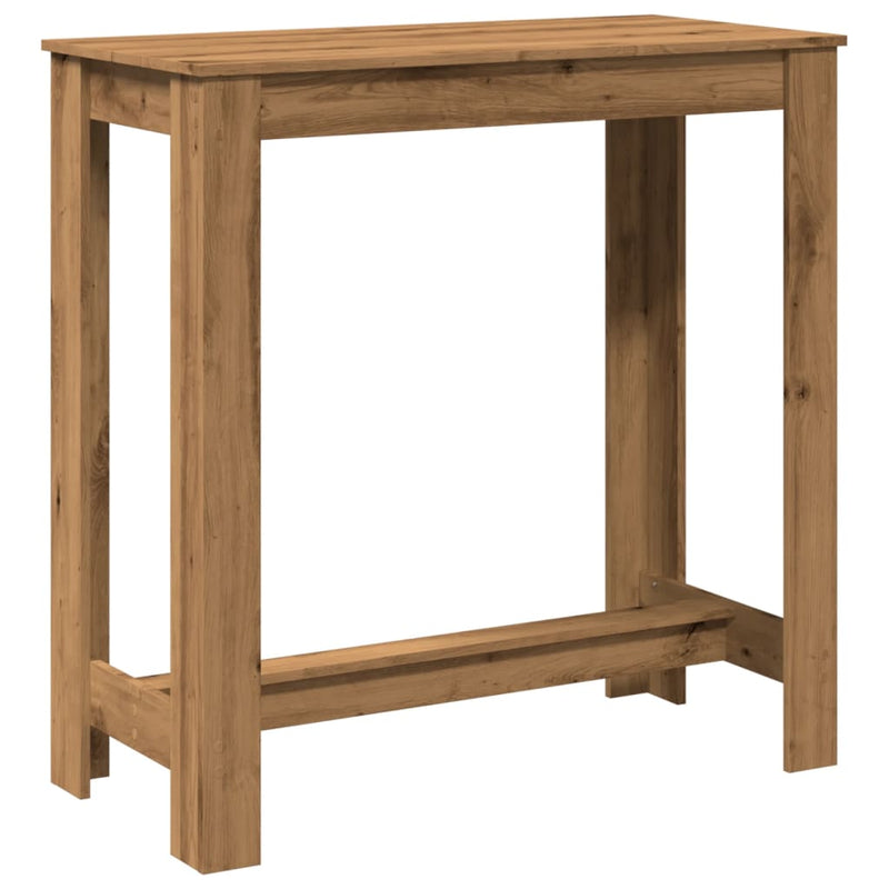 vidaXL kézműves tölgy színű szerelt fa bárasztal 102 x 50 x 103,5 cm