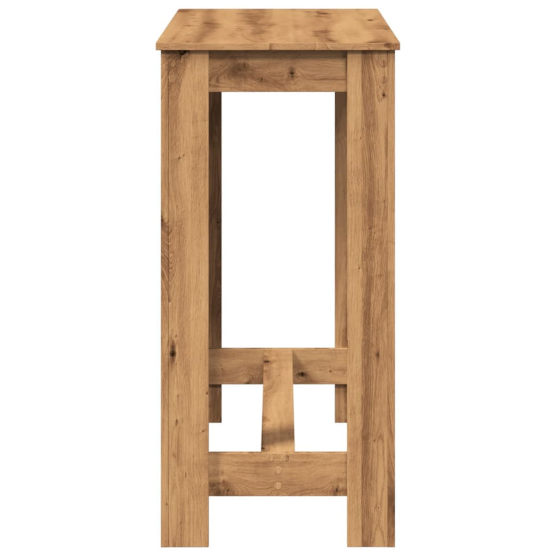vidaXL kézműves tölgy színű szerelt fa bárasztal 102 x 50 x 103,5 cm
