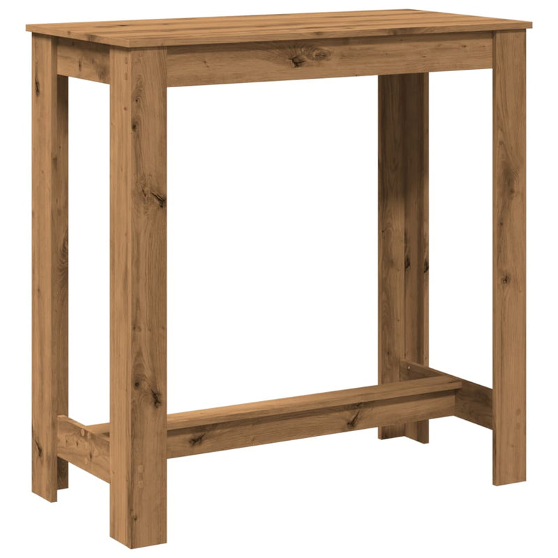 vidaXL kézműves tölgy színű szerelt fa bárasztal 102 x 50 x 103,5 cm