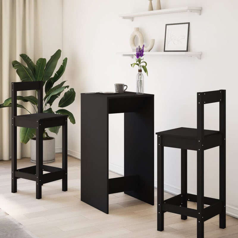 vidaXL fekete szerelt fa bárasztal 51 x 50 x 103,5 cm