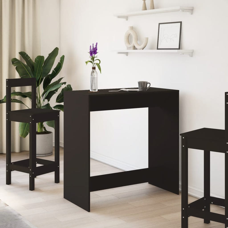 vidaXL fekete szerelt fa bárasztal 102 x 50 x 103,5 cm