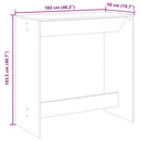 vidaXL sonoma tölgy színű szerelt fa bárasztal 102 x 50 x 103,5 cm