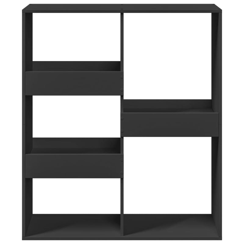 vidaXL fekete térelválasztó könyvszekrény 100 x 33 x 115 cm