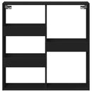 vidaXL fekete szerelt fa faliszekrény 80 x 15 x 80 cm