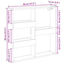 vidaXL sonoma tölgy színű szerelt fa faliszekrény 80 x 15 x 80 cm