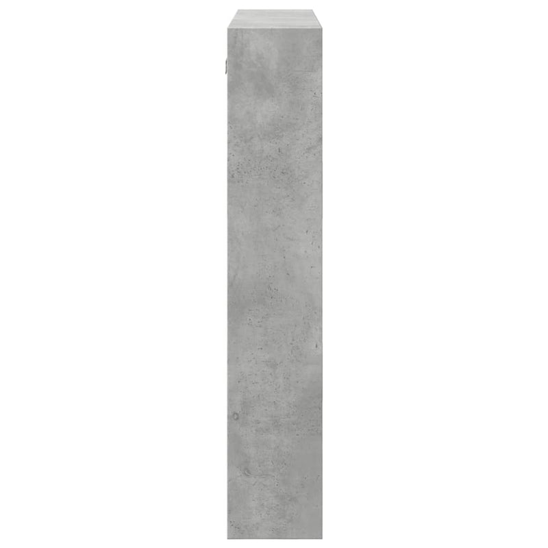 vidaXL betonszürke szerelt fa faliszekrény 80 x 15 x 80 cm
