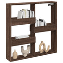 vidaXL barna tölgy színű szerelt fa fali szekrény 80 x 15 x 80 cm