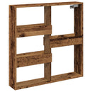 vidaXL antik fa színű szerelt fa faliszekrény 80 x 15 x 80 cm