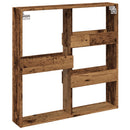 vidaXL antik fa színű szerelt fa faliszekrény 80 x 15 x 80 cm