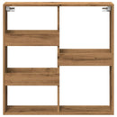 vidaXL kézműves tölgy színű szerelt fa faliszekrény 80 x 15 x 80 cm