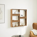 vidaXL kézműves tölgy színű szerelt fa faliszekrény 80 x 15 x 80 cm