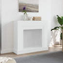 vidaXL fehér szerelt fa kandallóburkolat 100 x 30 x 87,5 cm