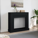 vidaXL fekete szerelt fa kandallóburkolat 100 x 30 x 87,5 cm