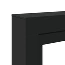 vidaXL fekete szerelt fa kandallóburkolat 100 x 30 x 87,5 cm