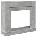 vidaXL betonszürke szerelt fa kandallóburkolat 100 x 30 x 87,5 cm