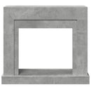 vidaXL betonszürke szerelt fa kandallóburkolat 100 x 30 x 87,5 cm