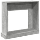 vidaXL betonszürke szerelt fa kandallóburkolat 100 x 30 x 87,5 cm