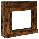 vidaXL füstös tölgy színű szerelt fa kandallóburkolat 100x30x87,5 cm