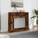 vidaXL füstös tölgy színű szerelt fa kandallóburkolat 100x30x87,5 cm