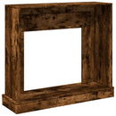 vidaXL füstös tölgy színű szerelt fa kandallóburkolat 100x30x87,5 cm