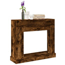vidaXL füstös tölgy színű szerelt fa kandallóburkolat 100x30x87,5 cm