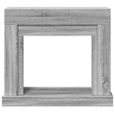 vidaXL szürke sonoma színű szerelt fa kandallóburkolat 100x30x87,5 cm