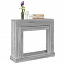 vidaXL szürke sonoma színű szerelt fa kandallóburkolat 100x30x87,5 cm