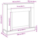 vidaXL antik fa színű szerelt fa kandallóburkolat 100 x 30 x 87,5 cm