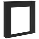 vidaXL fekete szerelt fa kandallóburkolat 100 x 20 x 100 cm