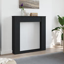 vidaXL fekete szerelt fa kandallóburkolat 100 x 20 x 100 cm