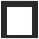 vidaXL fekete szerelt fa kandallóburkolat 100 x 20 x 100 cm