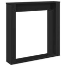vidaXL fekete szerelt fa kandallóburkolat 100 x 20 x 100 cm