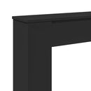 vidaXL fekete szerelt fa kandallóburkolat 100 x 20 x 100 cm