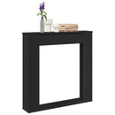 vidaXL fekete szerelt fa kandallóburkolat 100 x 20 x 100 cm