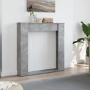 vidaXL betonszürke szerelt fa kandallóburkolat 100 x 20 x 100 cm