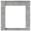 vidaXL betonszürke szerelt fa kandallóburkolat 100 x 20 x 100 cm