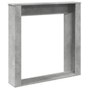 vidaXL betonszürke szerelt fa kandallóburkolat 100 x 20 x 100 cm